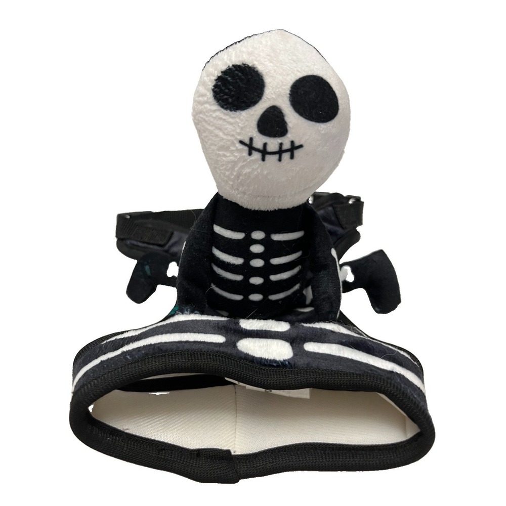 FUZZYARD - NWOT  Skeleton Pet Costume - HALLOWEEN Comfy DOG HARNESS sz S
